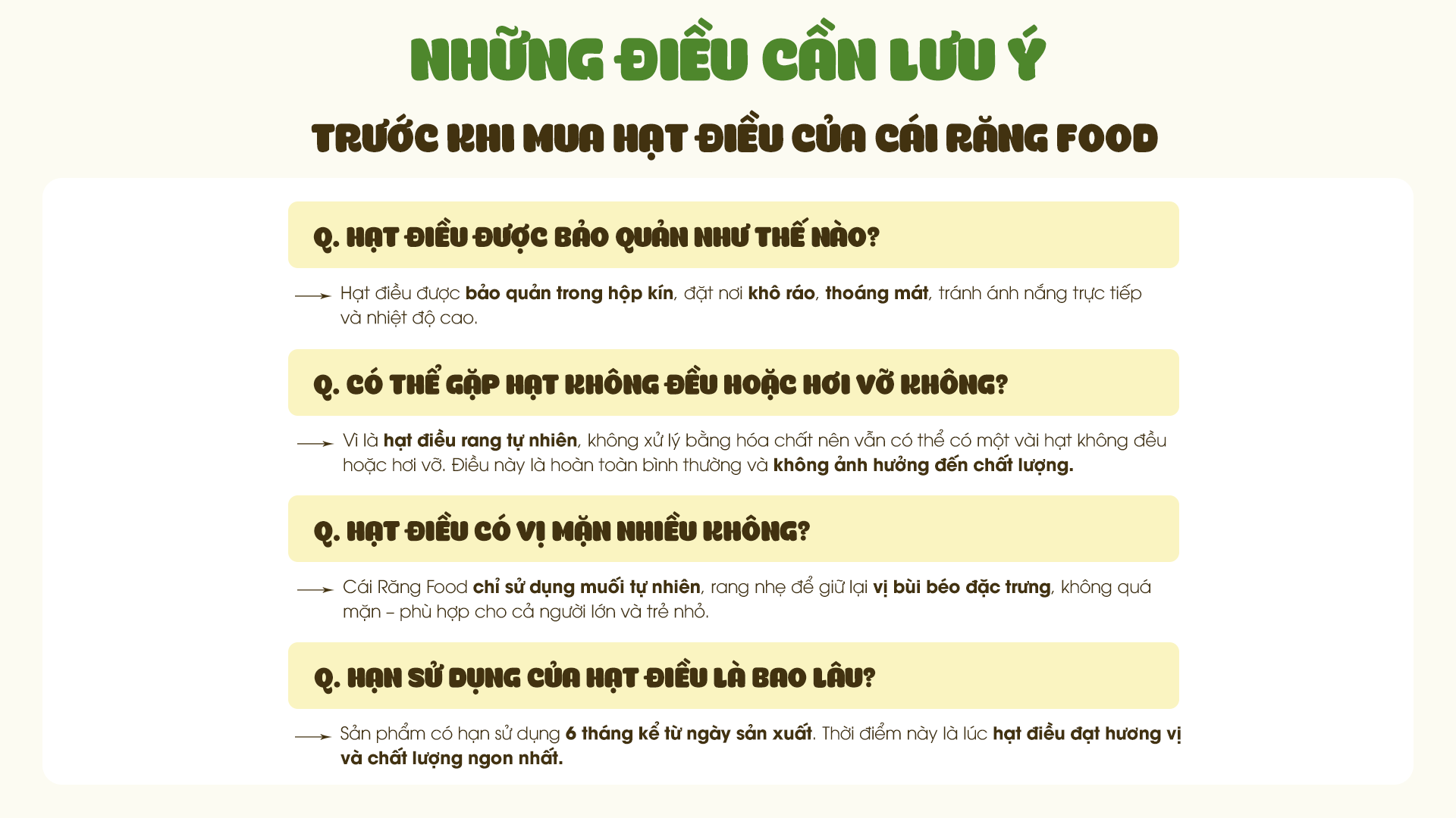 những điều cần lưu ý